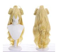 MAOMA Peluca Cosplay Anime,Peluca Arknights Leizi,Golden Long Wave Peluca Cosplay,con Red de Peluca Gratis,Halloween Hair,para Cosplay de Fiesta diari