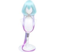 MAOMA Peluca Cosplay Anime，Peluca Arknights Mizuki，Light Blue Gradient Purple Long Peluca Cosplay,con Red de Peluca Gratis,Halloween Hair,para Cosplay de Fiesta diari