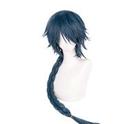 MAOMA Peluca Cosplay Anime，Peluca Arknights Mr.Nothing，Long Braid Blue Peluca Cosplay,con Red de Peluca Gratis,Halloween Hair,para Cosplay de Fiesta diari