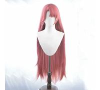 MAOMA Peluca Cosplay Anime,Peluca Azur Lane Duke of York,Dark Pink Long Straight Peluca Cosplay,con Red de Peluca Gratis,Halloween Hair,para Cosplay de Fiesta diari