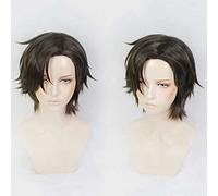 MAOMA Peluca Cosplay Anime，Peluca Division Rap Battle Jyuto Iruma，Dark Brown Short Peluca Cosplay,con Red de Peluca Gratis,Halloween Hair,para Cosplay de Fiesta diari