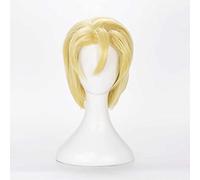 MAOMA Peluca Cosplay Anime，Peluca Fire Emblem Three Houses Dimitri，Yellow Short Peluca Cosplay,con Red de Peluca Gratis,Halloween Hair,para Cosplay de Fiesta diari