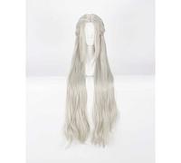 MAOMA Peluca Cosplay Anime，Peluca Fire Emblem Three Houses Edelgard，Silver Long Peluca Cosplay,con Red de Peluca Gratis,Halloween Hair,para Cosplay de Fiesta diari