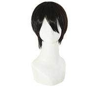 MAOMA Peluca Cosplay Anime，Peluca Free! Haruka Nanase，Black Short Peluca Cosplay,con Red de Peluca Gratis,Halloween Hair,para Cosplay de Fiesta diari
