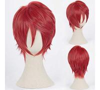 MAOMA Peluca Cosplay Anime,Peluca Free! Rin Matsuoka,Red Short Peluca Cosplay,con Red de Peluca Gratis,Halloween Hair,para Cosplay de Fiesta diari