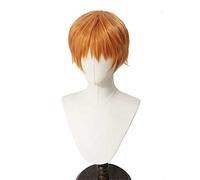 MAOMA Peluca Cosplay Anime,Peluca Fruits Basket Kyo Sohma,Orange Short Peluca Cosplay,con Red de Peluca Gratis,Halloween Hair,para Cosplay de Fiesta diari