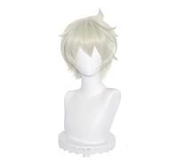 MAOMA Peluca Cosplay Anime,Peluca Genshin Impact Bennett,Light Golden Short Peluca Cosplay,con Red de Peluca Gratis,Halloween Hair,para Cosplay de Fiesta diari(Color:Style 2)