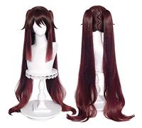 MAOMA Peluca Cosplay Anime,Peluca Genshin Impact HuTao,Brown Pigtails Peluca Cosplay,con Red de Peluca Gratis,Halloween Hair,para Cosplay de Fiesta diari(Color:Style 2)