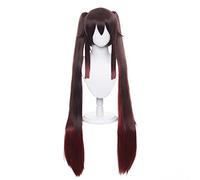 MAOMA Peluca Cosplay Anime，Peluca Genshin Impact HuTao，Brown Pigtails Peluca Cosplay,con Red de Peluca Gratis,Halloween Hair,para Cosplay de Fiesta diari(Color:Style 1)