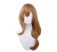 MAOMA Peluca Cosplay Anime,Peluca Genshin Impact Lisa,Brown Long Curly Peluca Cosplay,con Red de Peluca Gratis,Halloween Hair,para Cosplay de Fiesta diari