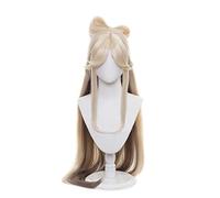 MAOMA Peluca Cosplay Anime,Peluca Genshin Impact NingGuang,Golden Gradient Long Straight Peluca Cosplay,con Red de Peluca Gratis,Halloween Hair,para Cosplay de Fiesta diari(Color:Style 3)