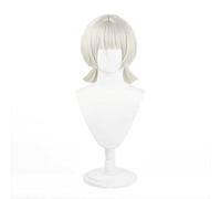 MAOMA Peluca Cosplay Anime，Peluca Genshin Impact Sayu，Cyan Gray Short Bob Peluca Cosplay,con Red de Peluca Gratis,Halloween Hair,para Cosplay de Fiesta diari