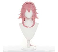 MAOMA Peluca Cosplay Anime,Peluca Genshin Impact Yae Miko,Pink Women Long Peluca Cosplay,con Red de Peluca Gratis,Halloween Hair,para Cosplay de Fiesta diari