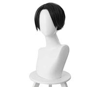 MAOMA Peluca Cosplay Anime，Peluca Identity V Embalmer Aesop Carl，Ponytail Peluca Cosplay,con Red de Peluca Gratis,Halloween Hair,para Cosplay de Fiesta diari(Color:Negro)