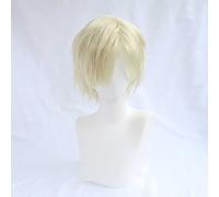MAOMA Peluca Cosplay Anime,Peluca Identity V Grave Keeper Andrew Kreiss,Light Blonde Short Peluca Cosplay,con Red de Peluca Gratis,Halloween Hair,para Cosplay de Fiesta diari