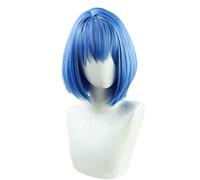 MAOMA Peluca Cosplay Anime，Peluca Project Sekai Colorful Stage Kiritani Haruka，Blue Bob Peluca Cosplay,con Red de Peluca Gratis,Halloween Hair,para Cosplay de Fiesta diari