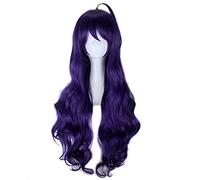 MAOMA Peluca Cosplay Anime,Peluca Seraph of The End AsuraMaru,Long Purple Loose Wavy Curly Anime Cosplay Wig,Peluca con Capucha Gratuita, para Halloween,Disfraz de Cosplay de Fiesta Diaria
