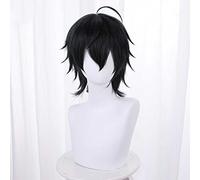 MAOMA Peluca Cosplay Anime，Peluca Takt op.Destiny Takt Asahina，Black Short Peluca Cosplay,con Red de Peluca Gratis,Halloween Hair,para Cosplay de Fiesta diari