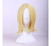 MAOMA Peluca Cosplay Anime,Peluca The Seven Deadly Sins Elaine,Golden Blonde Peluca Cosplay,con Red de Peluca Gratis,Halloween Hair,para Cosplay de Fiesta diari