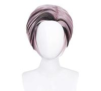 MAOMA Peluca Cosplay Anime，Peluca Tokyo Revengers Haitani Ran，Pink and Black Mixed Color Short Peluca Cosplay,con Red de Peluca Gratis,Halloween Hair,para Cosplay de Fiesta diari