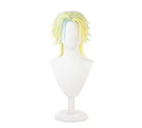 MAOMA Peluca Cosplay Anime,Peluca Tokyo Revengers Haitani Rindo,Golden Blue Mixed Color Short Peluca Cosplay,con Red de Peluca Gratis,Halloween Hair,para Cosplay de Fiesta diari