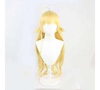 MAOMA Peluca Cosplay Anime,Peluca Tsunomaki Watame,Golden Wave Long Peluca Cosplay,con Red de Peluca Gratis,Halloween Hair,para Cosplay de Fiesta diari(Size:Style 1)