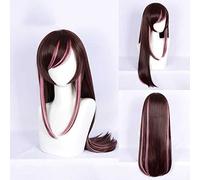 MAOMA Peluca Cosplay Anime,Peluca VTuber Kizuna AI,Brown Rose Pink Short Peluca Cosplay,con Red de Peluca Gratis,Halloween Hair,para Cosplay de Fiesta diari(Size:Style 2)