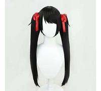 MAOMA Peluca Cosplay Anime，Peluca VTuber Oozora Subaru，Black Peluca Cosplay,con Red de Peluca Gratis,Halloween Hair,para Cosplay de Fiesta diari(Size:Style 3)