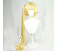 MAOMA Peluca Cosplay Anime，Peluca VTuber Sara Hoshikawa，Long Golden Peluca Cosplay,con Red de Peluca Gratis,Halloween Hair,para Cosplay de Fiesta diari