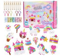 Maomaoyu 5D Diamond Painting Kit Completo para Niñas, 15 Piezas Pegatinas Diamond Painting Schlüsselanhänger, Pintura de Diamantes Manualidades y Regalo para Niña 5 6 7 8 9 10 Años, Unicornio