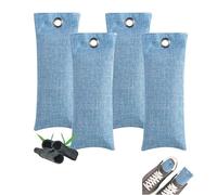 MaoNativey 2 Bolsas Purificadoras de Aire de Carbón de Bambú 75g - Elimina Olores y Humedad, Desodorizante Natural para Armario, Zapatos, Habitación y Coche, Reutilizable