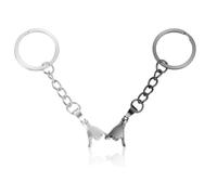 MaoNativey 2 Llaveros para Parejas - Llaveros de Promesa A Juego, Regalo de San Valentín para Novio y Novia -Mejor Amigo - Llaveros del Dedo Meñique para Parejas