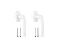 MaoNativey 2 Piezas Manillas de Ventana Blancas de Aluminio - Manetas de Seguridad Antirrobo, para Ventanas, Balcones, Cocina y Baño