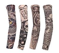 MaoNativey 4 Mangas Falsas de Tatuaje para Hombres y Mujeres - Mangas Tatuadas Temporales con Diseños Realistas - Ideal para Fiestas, Carnaval y Cosplay - Cubre Brazos,B