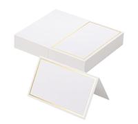 MaoNativey 50 Piezas Tarjetas de Mesa, Tarjetas de Lugar con Borde de Lámina de Oro,Tarjetas de Nombre de Mesa, Tarjeta de Mesa para Banquetes, Fiestas, Decoración de Bodas