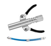 MaoNativey Acoplador de Pistola de Engrase, Acople G para Engrasadora con Doble Mango, con Manguera de 30 cm,Boquilla de Pistola de Engrase Manual