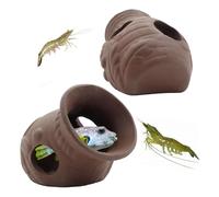 MaoNativey Decoración Acuario, 2 Piezas Cueva Mascotas Acuáticas, Decoración Acuario Cerámica Temáticos para Betta Cíclidos Peces Dorados Accesorios