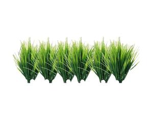 MaoNativey Hierba Artificial de Plástico, 12 Piezas Artificial Planta Hierbas Artificiales Hierba Plástico Verde Falso Arbusto para Exterior Jardín Veranda Decoración