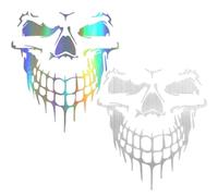 MaoNativey Pegatina Reflectante Creativa para Coche, 2Pcs Pegatinas de Calavera para Coche,decoración de Calavera, Accesorios autoadhesivos para Coche, camión, Motocicleta