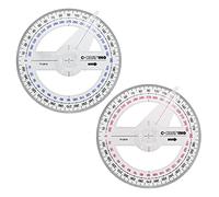 MaoNativey Transportador Circular, 2 Piezas Transportador de Ángulos 360° Medida Diámetro Transportador Oficinas Escuelas