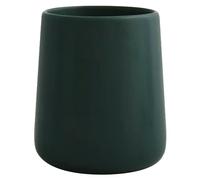 MSV - Vaso de Cerámica - Verde Oscuro Mate Maonie - 300 ML - Práctico y Elegante para el Baño - Fácil de Limpiar - Resistente a la Humedad - 8.5 x 8.5 x 10 cm
