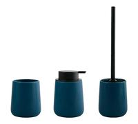 Maonie Set de accesorios de baño (Cerámica, Azul oscuro, 3 pzs.)