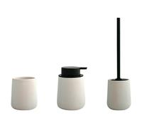 Maonie Set de accesorios de baño (Cerámica, Blanco, 3 pzs.)
