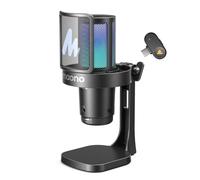 MAONO DGM20W Micrófono Gaming Inalámbrico para PC, Micrófono USB de Condensador para Streaming con Reducción de Ruido, Mute Rápido, RGB, Compatible con PS5, Portátil y Smartphone