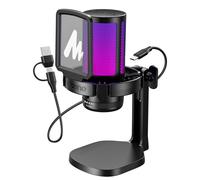 Maono microfono gaming, usb micrófono condensador con cancelación de