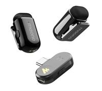 MAONO Wave T1 Mini Micrófono de Solapa Inalámbrico para iPhone 16 15, Android, Tablet, PC, con USB-C, Cancelación de Ruido y Filtros de Voz AI para Grabación de Vídeo, Vlog, TikTok, Youtube