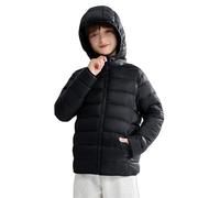 maoo garden Chaqueta Acolchada de Invierno para Niños y Niñas Abrigo Resistente al Agua Plegable Ligero de Imitación Negro 122-128