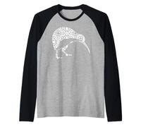 Maorí Kiwi Tribal Aborigen Nueva Zelanda Arte de Aves Camiseta Manga Raglan