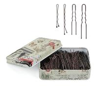 MAORULU Horquillas para el pelo con bonito estuche, horquillas de pelo de 250 unidades para moños, accesorios de pelo en U de alta calidad para mujeres, niñas y niños, ideales para todo tipo de