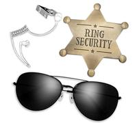 MAOSHYMS Auricular Espía de Juguete,Accesorios de disfraz de agente,Accesorios Juego de Cosplay de Policía Espía para Hombres Mujeres Niños para Cosplay